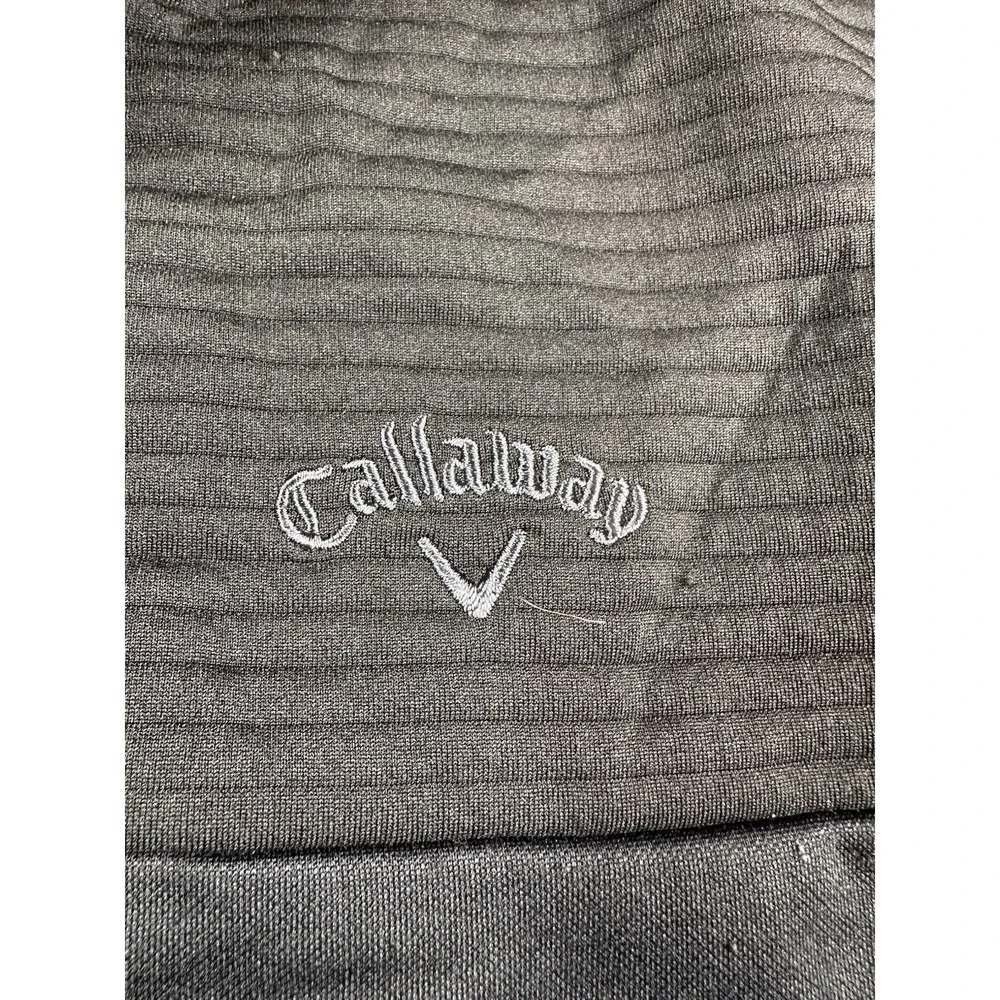 Callaway Sweater Mens Large Gray Golf Quarter Zip Pullover Weather Wind Pockets‎
